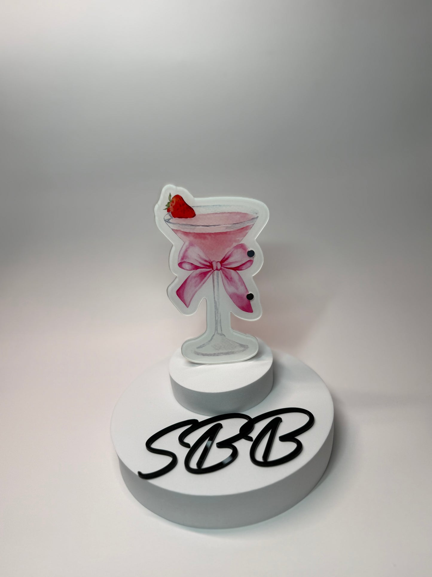 Pink Martini Glass Lash Tile 🍸